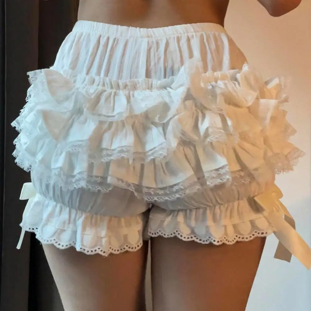 Women Contrast Color High Waist Elastic Shorts Elegant Lace Bow Women's Shorts with High Waist Elastic Multi-layered for Music
Women Contrast Color High Waist Elastic Shorts Elegant Lace Bow Women's Shorts with High Waist Elastic Multi-layered for Music