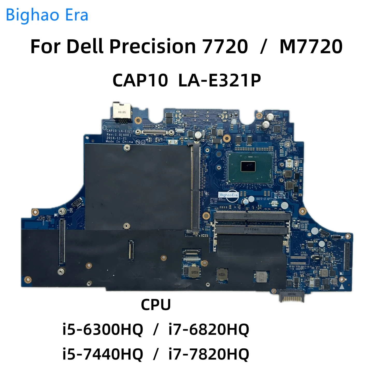 CAP10 LA-E321P для Dell Precision 7720 M7720 Материнская плата ноутбука с i5-7440HQ i7-7820HQ CPU i7-6820HQ 0FDXD7 07PGM9
CAP10 LA-E321P для Dell Precision 7720 M7720 Материнская плата ноутбука с i5-7440HQ i7-7820HQ CPU i7-6820HQ 0FDXD7 07PGM9
