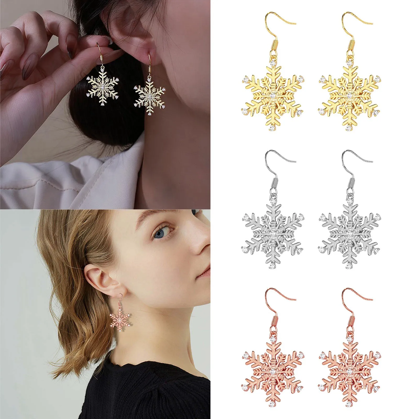 Copper Gold Color Snowflake Shaped Bohemian Drop Hoop Earrings For Women Charm Ear Pendant Jewelry Valentine'S Day Party Gift
Copper Gold Color Snowflake Shaped Bohemian Drop Hoop Earrings For Women Charm Ear Pendant Jewelry Valentine'S Day Party Gift