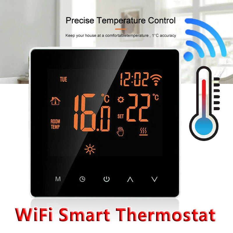 WiFi Smart Thermostat Electric Floor Heating Water/Gas Boiler Temperature Remote Controller Hub for Google Intelligent System
WiFi Smart Thermostat Electric Floor Heating Water/Gas Boiler Temperature Remote Controller Hub for Google Intelligent System