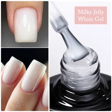 UR SUGAR 7ml Glass Bottle Milky Jelly White Gel Nail Polish White Color UV Led Gel Varnish For Manicure Nail Art Base Top