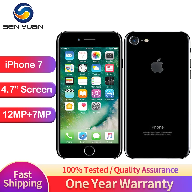 

Apple iPhone 7 iPhone7 32/128/256GB ROM Original 4.7' ISP LCD 2GB RAM IOS A10 Quad Core Fingerprint Unlocked iphone 7 LTE Phone