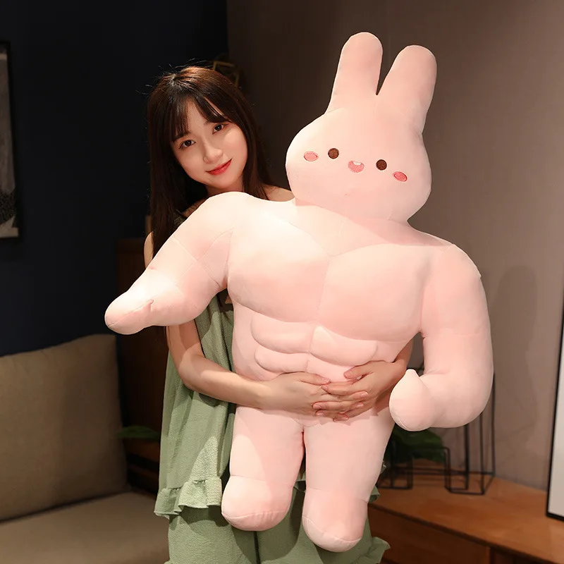 Creative Strong Muscle Rabbit Real Man Plush Toys Humanoid Animal Pillow Stuffed Soft Vent Embrace Toys Cushion for Kids Gift
Creative Strong Muscle Rabbit Real Man Plush Toys Humanoid Animal Pillow Stuffed Soft Vent Embrace Toys Cushion for Kids Gift