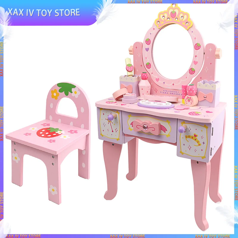 New Wooden Simulation Girl Accessories Makeup Table Play House Toys Pink Princess Dresser Children's Interactive Toys Girl Gift
New Wooden Simulation Girl Accessories Makeup Table Play House Toys Pink Princess Dresser Children's Interactive Toys Girl Gift
