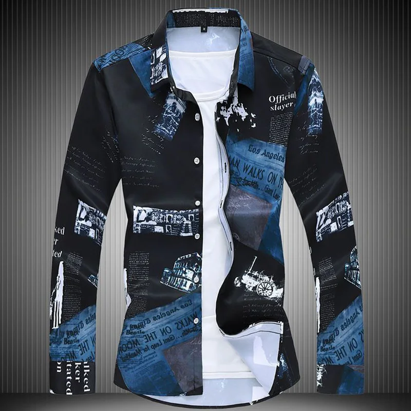 Stylish Lapel Button All-match Printed Asymmetrical Shirts Men's Clothing 2023 Autumn New Casual Tops Long Sleeve Korean Shirt
Stylish Lapel Button All-match Printed Asymmetrical Shirts Men's Clothing 2023 Autumn New Casual Tops Long Sleeve Korean Shirt