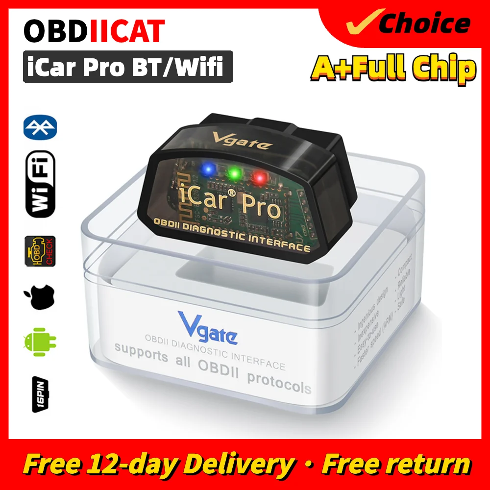 

Vgate iCar Pro Bluetooth 3.0/4.0/WIFI OBD2 Scanner Android/IOS Car Diagnostic Tool PK ELM327 V15 V2.1 iCar Pro Scanner