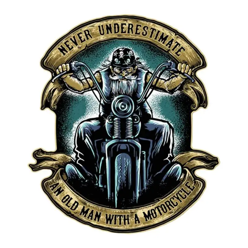 

Stickers For Helmets Motorcycle Helmets Decal Creative Never Underestimate An Old Man With A Motorcycle Sticker For Motorcycle