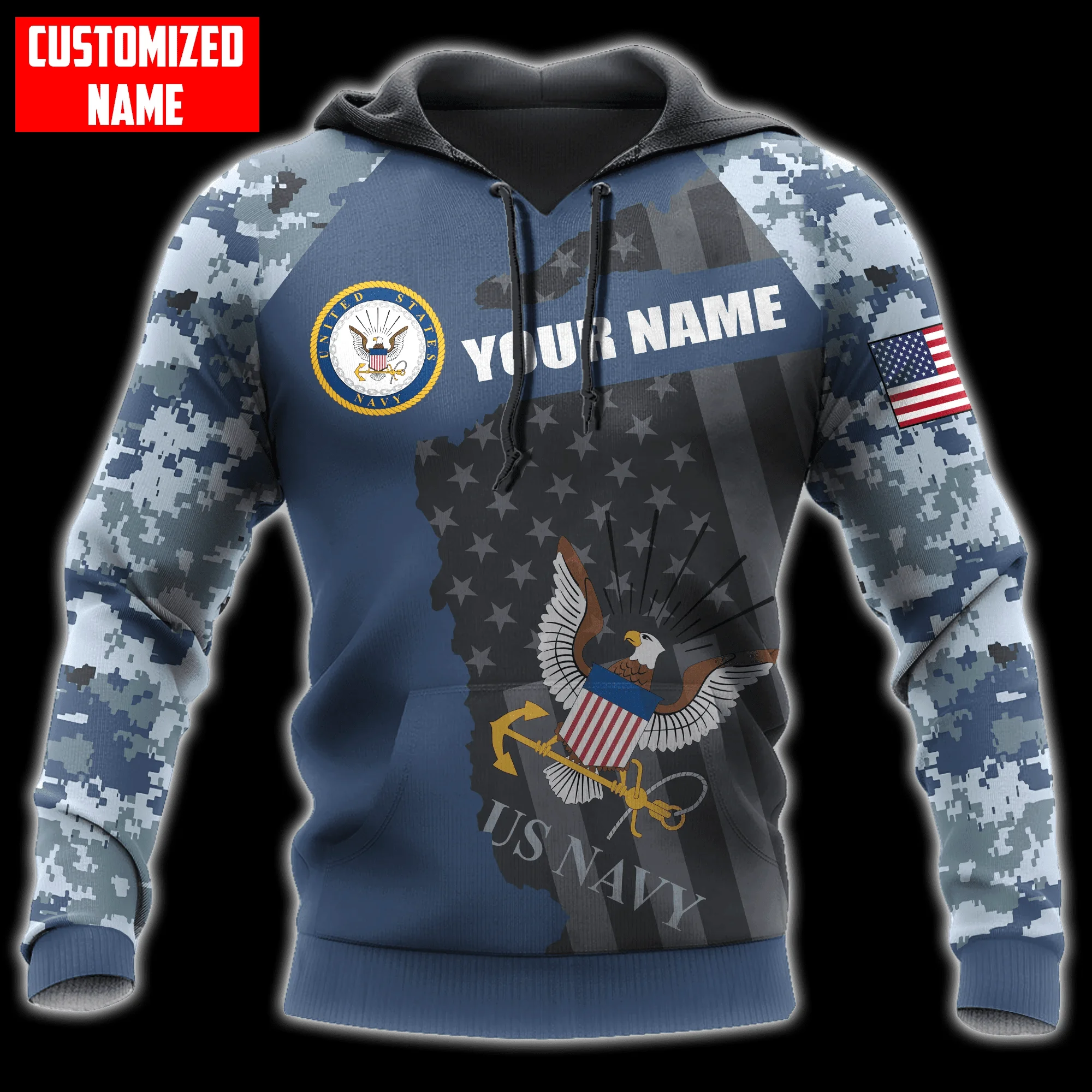 

Custom Name Army Military Veteran Soldier Camo Eagle Long Sleeves Tracksuit 3DPrint Pullover Streetwear Casual Jacket Hoodies 11