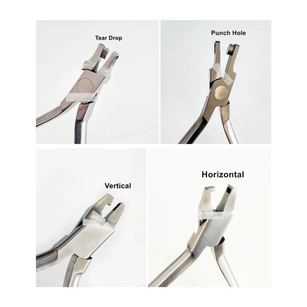 

1Set/4pcs Dental Orthodontic Aligner Pliers Thermal Forming Invisable Brace Vertical /Horizontal Level/Tear Drop/Hole Punch