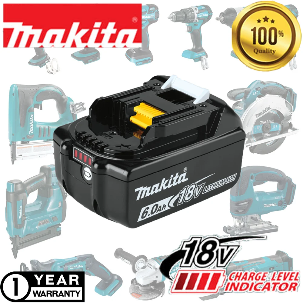 100% совместимая с Makita 18 в 6.0Ah перезаряжаемая батарея для электроинструмента литий-ионная сменная батарея BL1830B BL1850B BL1860B BL1815 BL1840
100% совместимая с Makita 18 в 6.0Ah перезаряжаемая батарея для электроинструмента литий-ионная сменная батарея BL1830B BL1850B BL1860B BL1815 BL1840