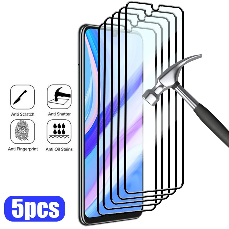 

5PCS Protective Glass for Huawei P20 P30 Pro Mate 20 P40 Lite 5G E Screen Protector for Huawei P Smart Z 2021 Y7 2019 Nova 5T