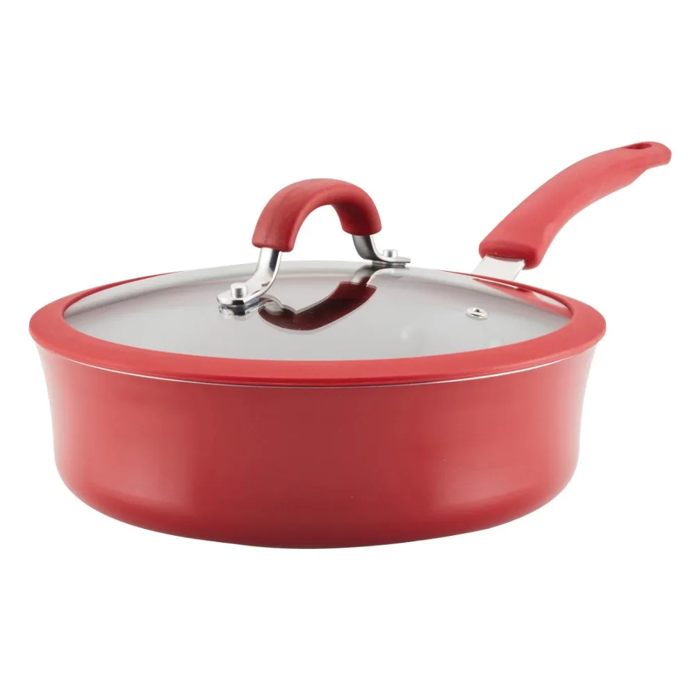 

Cook + Create Aluminum Nonstick Saute Pan with Lid, 3 Quart，Kit De Cocina，Cook Ware Pan，Pots and Pans Set for Kitchen