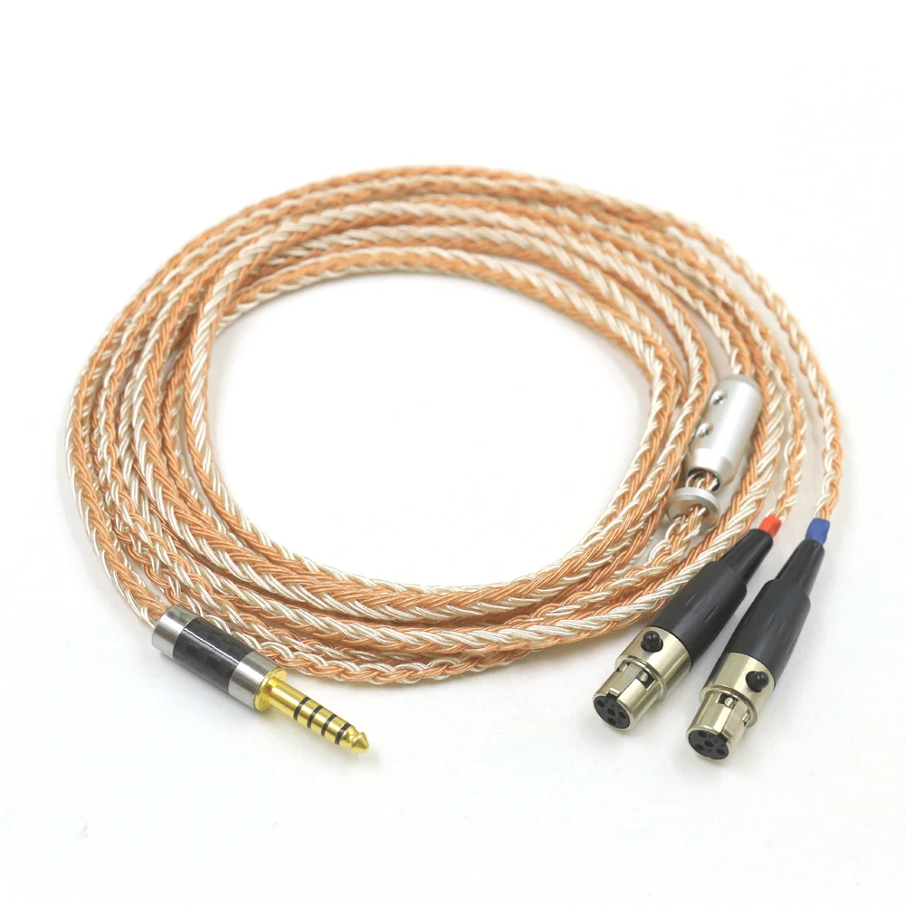 

16 Core Silver Mixed Braided 2.5 3.5 4.4mm XLR Balanced Cable For Audeze LCD-3 LCD-2 LCD-X LCD-XC LCD-4z LCD-MX4 LCD-GX Earphone