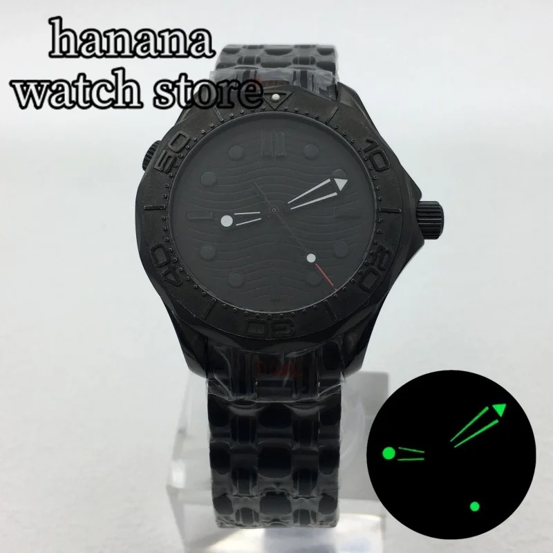 

41mm 10ATM waterproof aseptic black dial 24 Gem Automatic Men's Mechanical Watch NH35 ceramic bezel Stainless steel bracelet