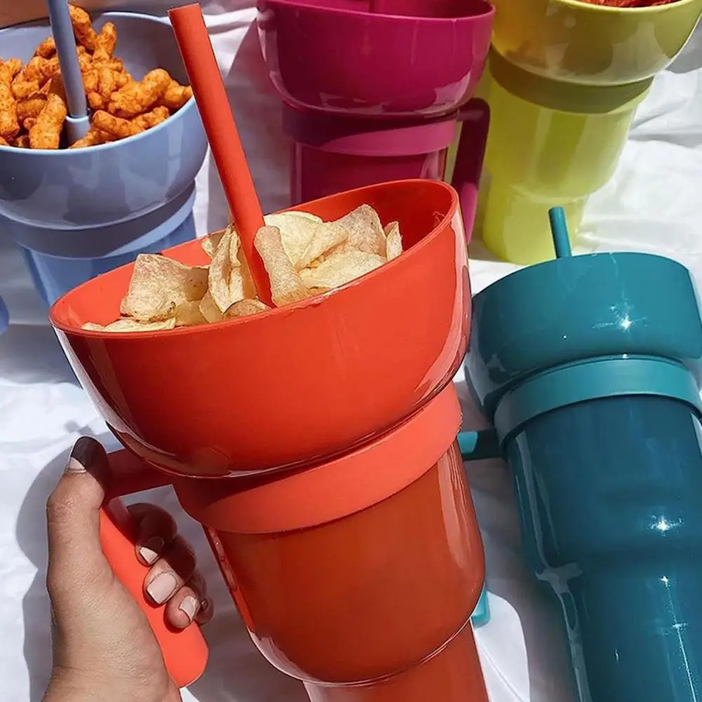Popcorn Drink Cup Stadium Glass 2-in-1 Snack Drink Cup with Straw Leak-Proof Snack Cup Movie Beverage Popcorn Cup
Popcorn Drink Cup Stadium Glass 2-in-1 Snack Drink Cup with Straw Leak-Proof Snack Cup Movie Beverage Popcorn Cup