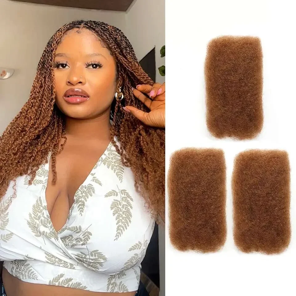 

Afro Kinky Curly Locks Hair Extensions Microlocs Human Braiding Hair Bulk Hair For Braiding Double Drawn Box Crochet Braids