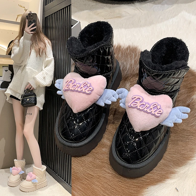 

Женские резиновые сапоги, обувь, зимняя обувь, австралийские сапоги на плоской подошве, плюшевые сапоги с круглым носком для дождя, 2023, женские сапоги с низким мехом для снега