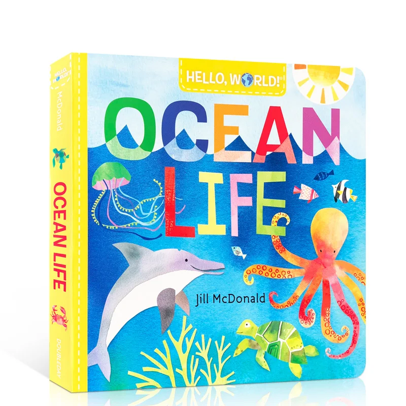 

Milu Original English Popular Science Encyclopedia Picture Book HELLO, WORLD， OCEAN LIFE Children's Board