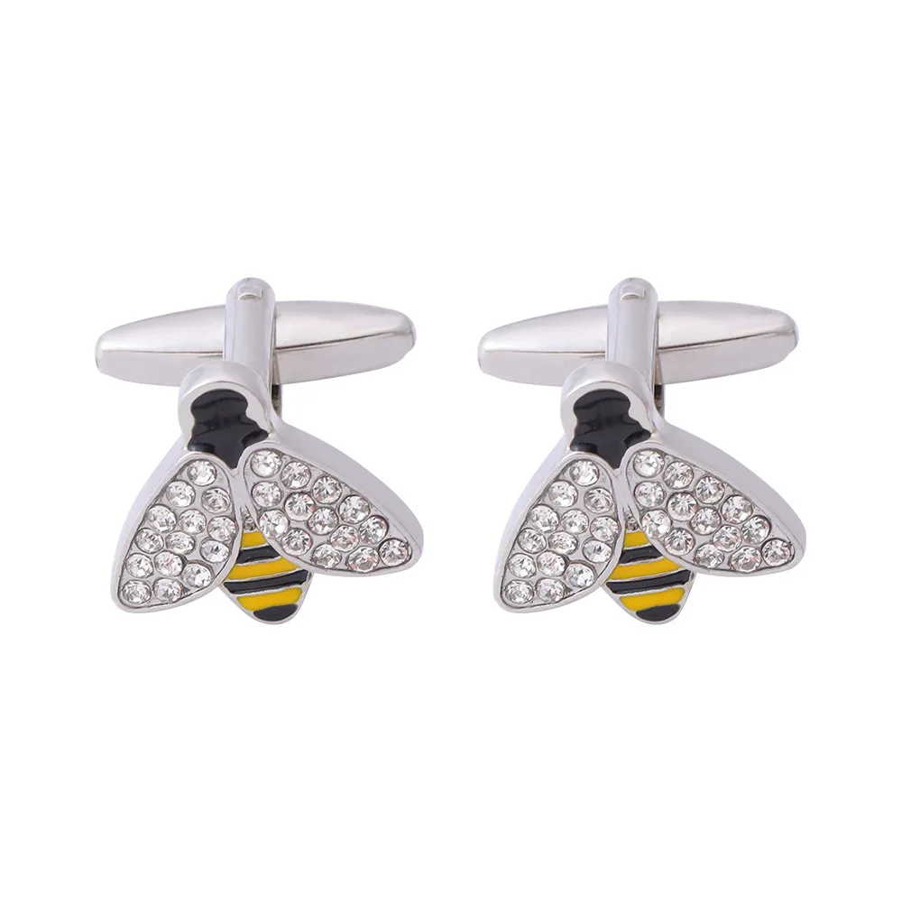 Simple Versatile Rhinestone Bee Cufflinks Animal Shaped Men's Sleeve Studs for Business Wedding Casual Accessories Wholesale
Simple Versatile Rhinestone Bee Cufflinks Animal Shaped Men's Sleeve Studs for Business Wedding Casual Accessories Wholesale
