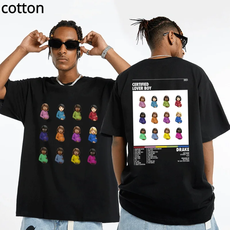 Certified Lover Boy Album Double Sided Print T-shirt Awesome Hop Rapper Drake Boys Short Sleeve T Shirt Fashion New Tshirt
Certified Lover Boy Album Double Sided Print T-shirt Awesome Hop Rapper Drake Boys Short Sleeve T Shirt Fashion New Tshirt