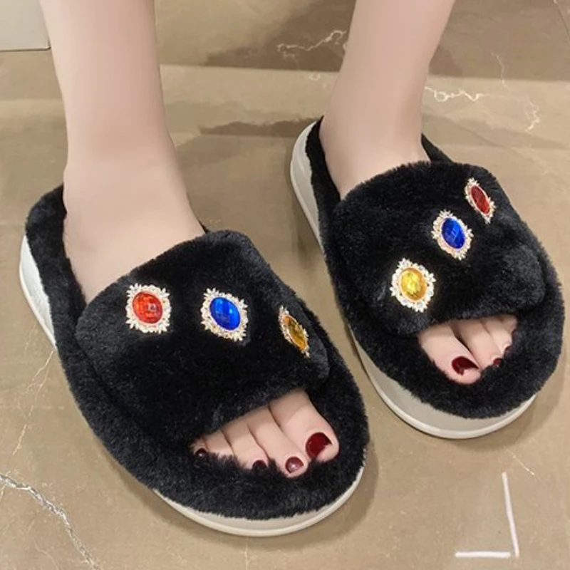 2023 Winter Fur New Women Slippers Home Solid Color Bedroom Living Room Fashion Simplicity Faux Fur Warm Flat Slippers
2023 Winter Fur New Women Slippers Home Solid Color Bedroom Living Room Fashion Simplicity Faux Fur Warm Flat Slippers