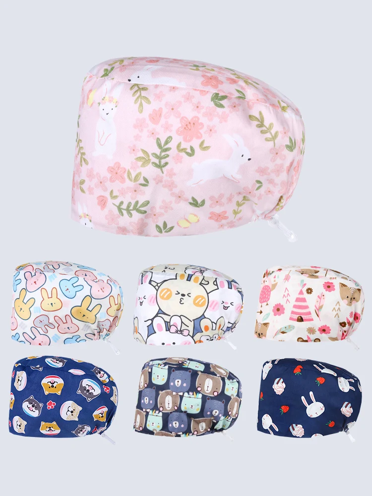 Cordlock Nursing Scrub Caps for Women and Men 100% Cotton Soft Printed Surgical Hats Chef Dental Surgeon Sanitary Working Cap
Cordlock Nursing Scrub Caps for Women and Men 100% Cotton Soft Printed Surgical Hats Chef Dental Surgeon Sanitary Working Cap