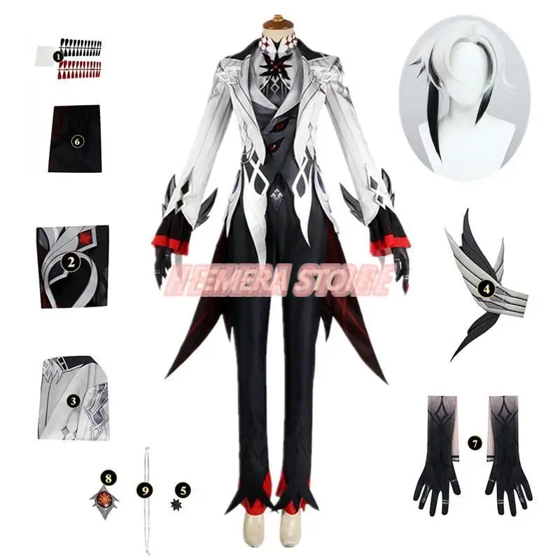 Arlecchino Cosplay Genshin Impact The Knave Cosplay Costume Wig Men Trench Pants Glove Uniform Halloween Party Anime Cosplay 
Arlecchino Cosplay Genshin Impact The Knave Cosplay Costume Wig Men Trench Pants Glove Uniform Halloween Party Anime Cosplay