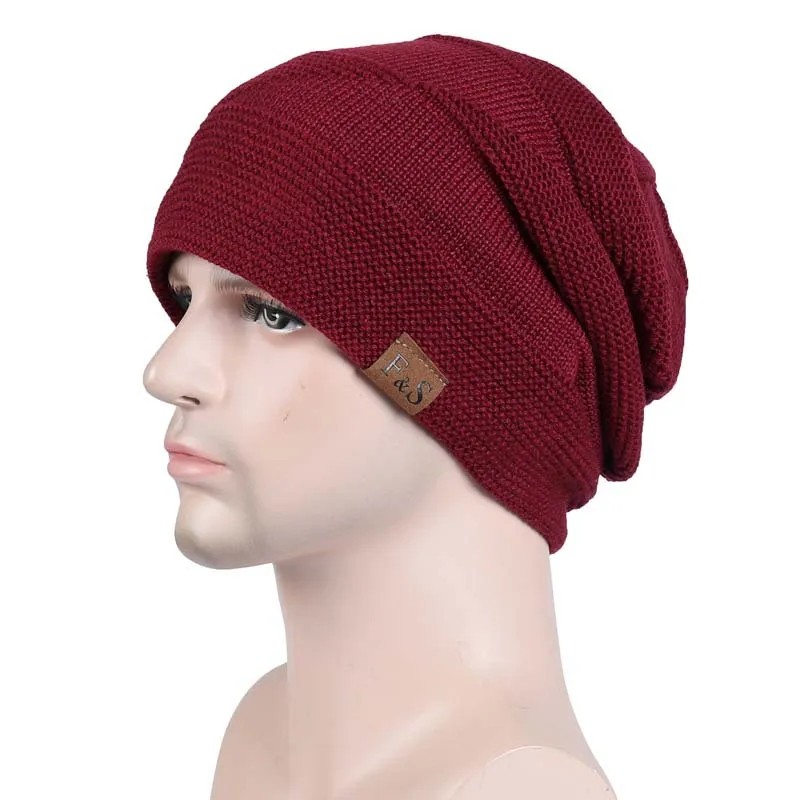 New Unisex Slouchy Winter Hats Add Fur Lined Men And Women Warm Beanie Cap Casual Label Decor Winter Knitted Hats New Unisex Slouchy Winter Hats Add Fur Lined Men And Women Warm Beanie Cap Casual Label Decor Winter Knitted Hats