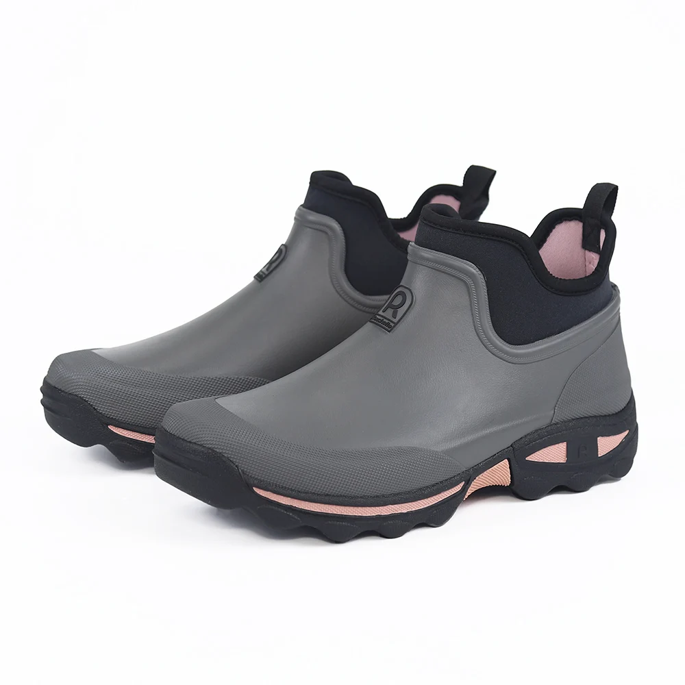 High-End ort Rubber Rain Boots for Men Waterproof Non-Slip Comfortable Fiing Outdoor Boots Car Wa oes No Foot Odor