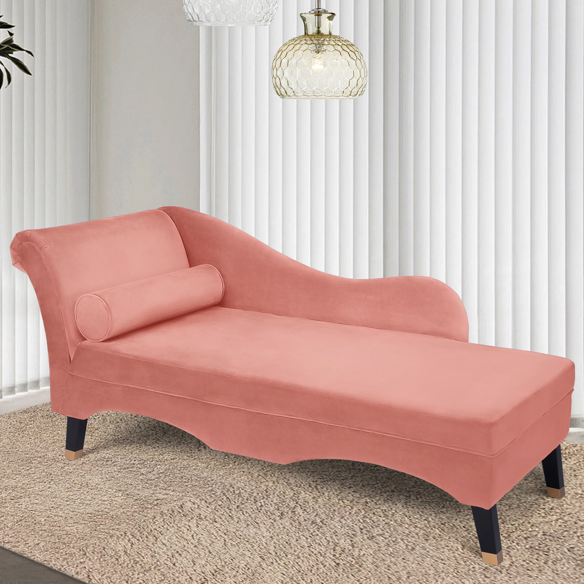 Velvet Chaise Lounge Chair Lazy Floor Sofa Bed Modern Tufted Lounge Chair with Solid Wood Legs for Living Room Bedroom Office
Velvet Chaise Lounge Chair Lazy Floor Sofa Bed Modern Tufted Lounge Chair with Solid Wood Legs for Living Room Bedroom Office