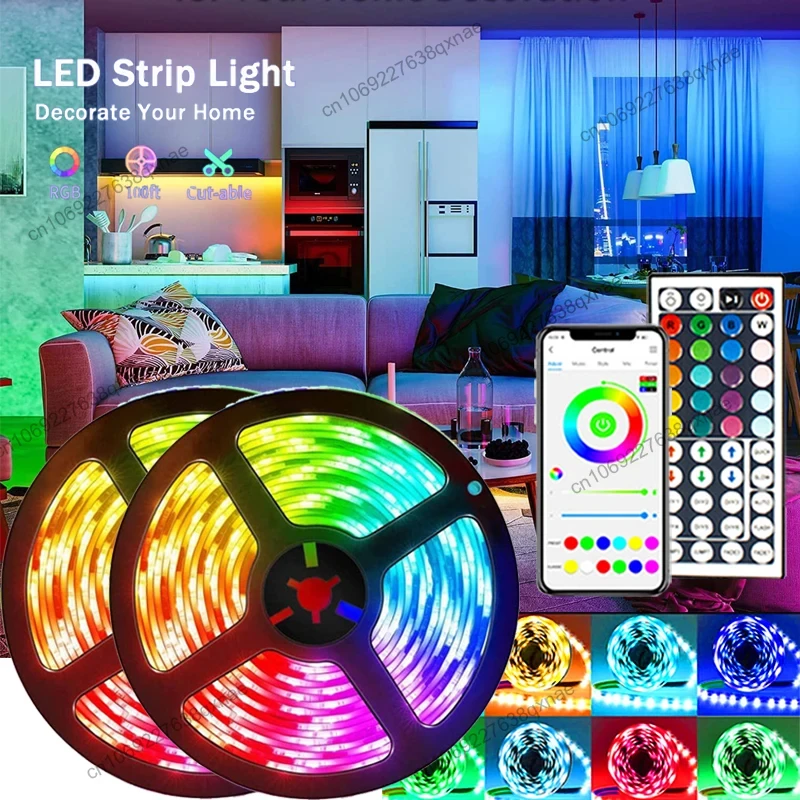 

LED Stirp Lights for Room Decoration Christmas Bluetooth Neon Lights RGB Tape SMD5050 Color LED 1m-5m 10m 15m 20m 30m Luces LED