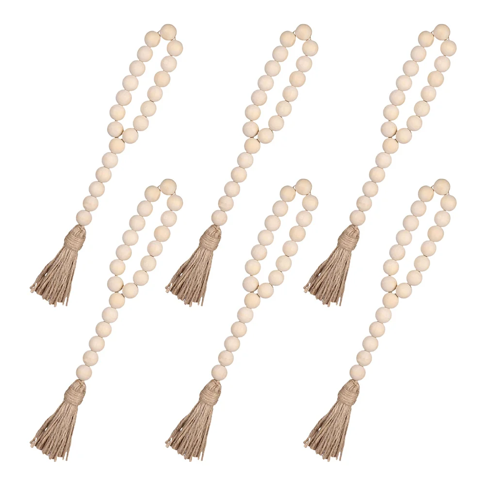 6 Pcs Pastoral Wooden Beads Tassel String Burlap Tree Topper Christmas Decor Ornament Wall Hanging
6 Pcs Pastoral Wooden Beads Tassel String Burlap Tree Topper Christmas Decor Ornament Wall Hanging
