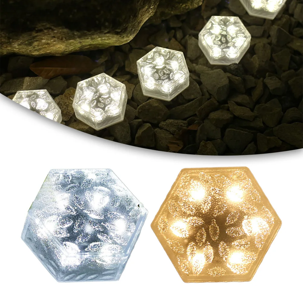 Solar Garden Lamp Hexagonal Ice Brick Garden Imitation Creative Sidewalk Glass Floor Tile Lamp Garden Lighting Decoration
Solar Garden Lamp Hexagonal Ice Brick Garden Imitation Creative Sidewalk Glass Floor Tile Lamp Garden Lighting Decoration