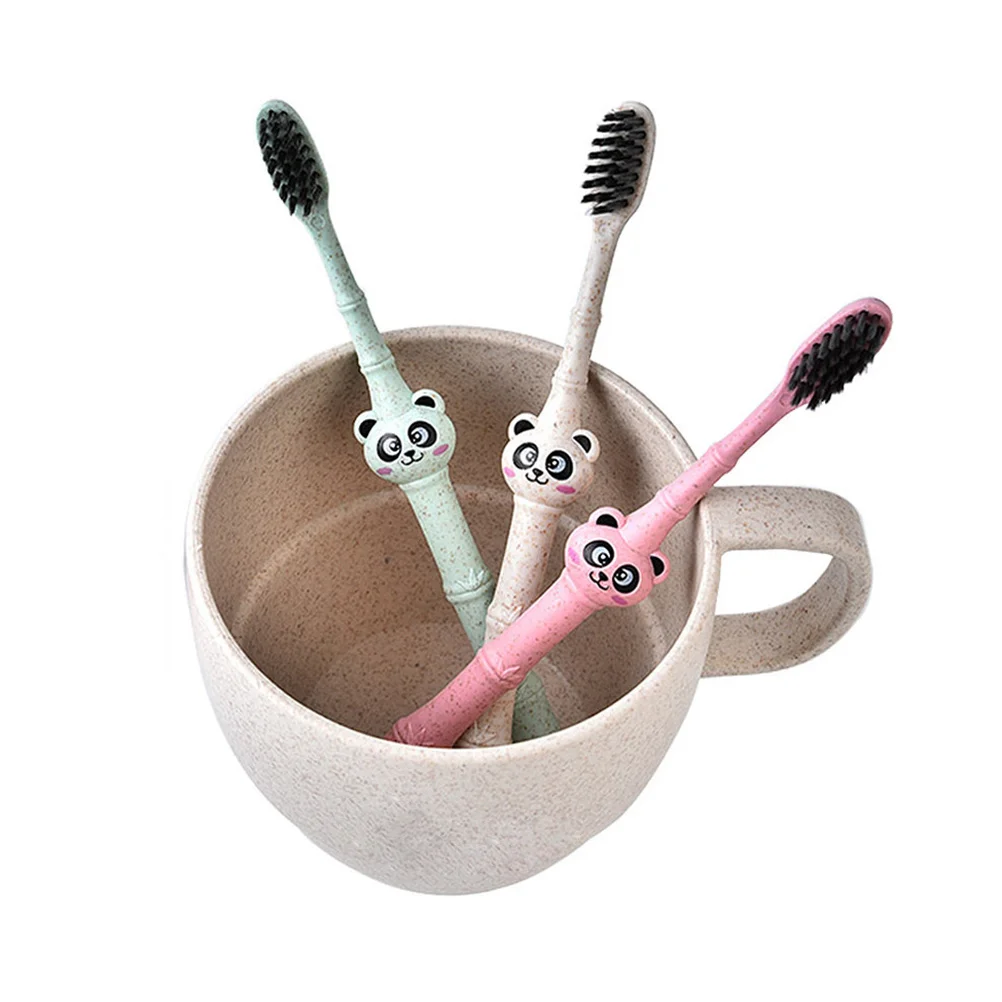 

3pcs Children's Cartoon Toothbrush Eco-friendly Wheat Fiber Toothbrush With Joints(Random Color)