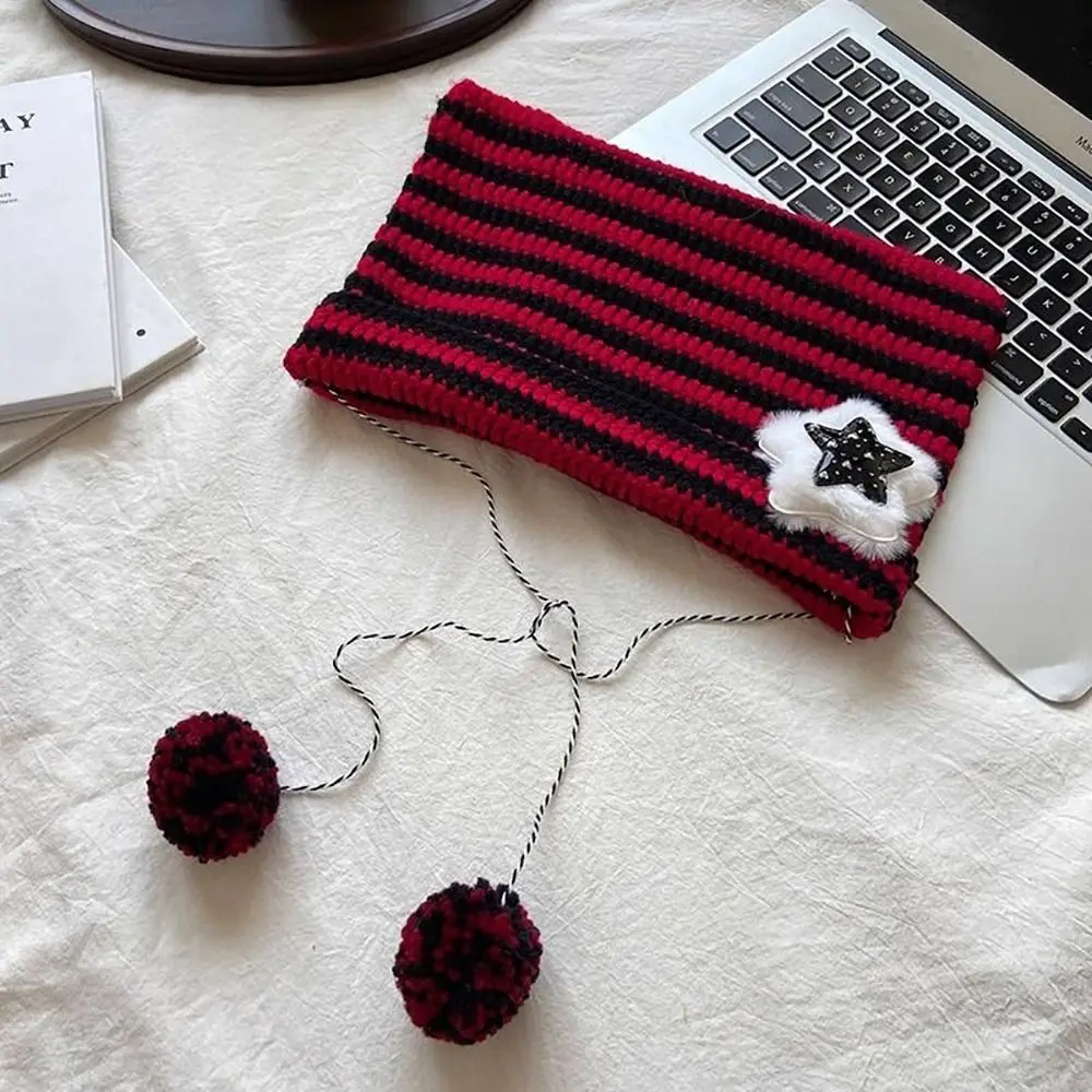 Y2K Devil Ear Beanie Hat - Cute Striped Star Design 13 S357a810d4e194a7b9a0c6f38d9da2c12I