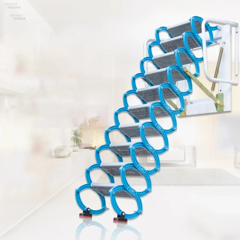 

Современные ступенчатые лестницы, настенная чердачная телескопическая двойная Бытовая Складная Выдвижная чердачная лестница, для улицы