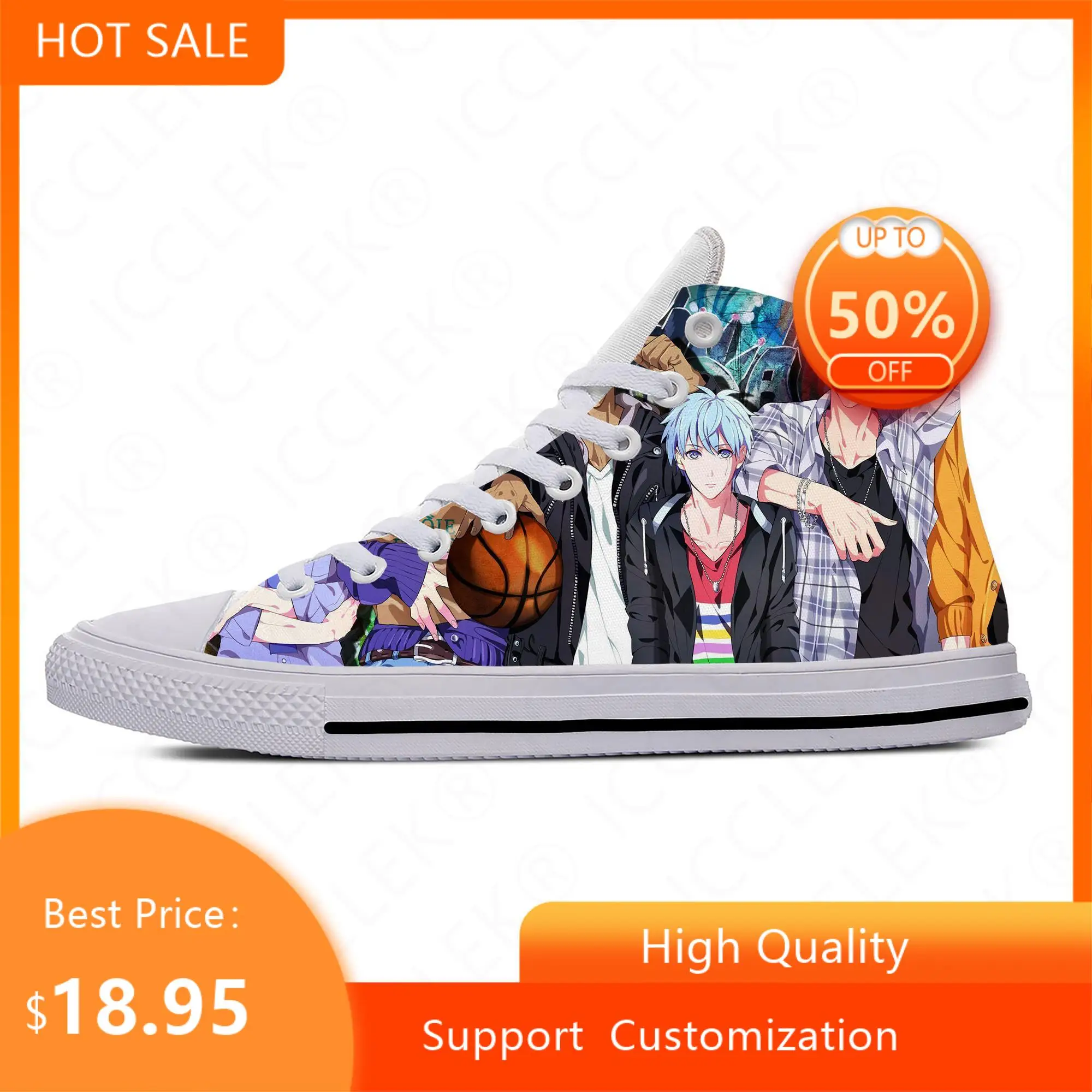 Japanese Anime Manga Kuroko No Basket Basketball Hot Casual Shoes High Top Lightweight Board Shoes Breathable Men Women Sneakers
Japanese Anime Manga Kuroko No Basket Basketball Hot Casual Shoes High Top Lightweight Board Shoes Breathable Men Women Sneakers