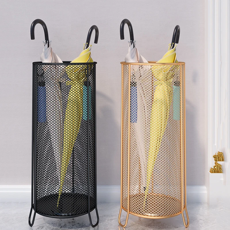 

Роскошная уличная стойка для слива зонта в скандинавском стиле, Золотая винтажная коробка для хранения зонта, Офисная подставка