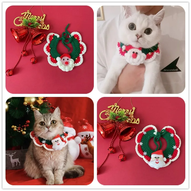 Christmas Pet Bib, Bell Bow Collar, Santa Knit Bib, Pet Clothing Accessories, Wool Collar for Small To Medium Sized Dogs 1 Unit
Christmas Pet Bib, Bell Bow Collar, Santa Knit Bib, Pet Clothing Accessories, Wool Collar for Small To Medium Sized Dogs 1 Unit