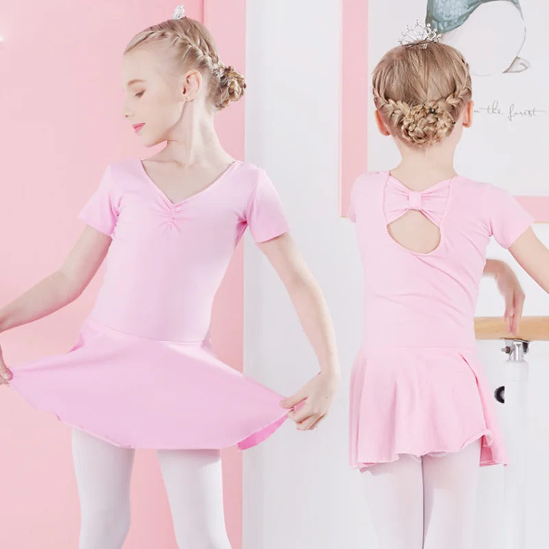 Ballet Dance Leotards with Skirt for Kid Back Bow Cotton Dancewear Short Sleeve Girls Exercises Dancing Dress Ballerina Clothing
Ballet Dance Leotards with Skirt for Kid Back Bow Cotton Dancewear Short Sleeve Girls Exercises Dancing Dress Ballerina Clothing