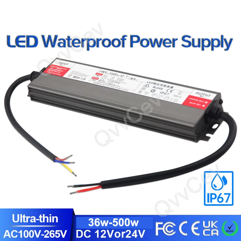 AC to DC 12V 24V IP67 Waterproof led strip Lighting Transformers LED Driver Outdoor Power Supply 36W 100W 150W 200W 300W 500W K5
AC to DC 12V 24V IP67 Waterproof led strip Lighting Transformers LED Driver Outdoor Power Supply 36W 100W 150W 200W 300W 500W K5