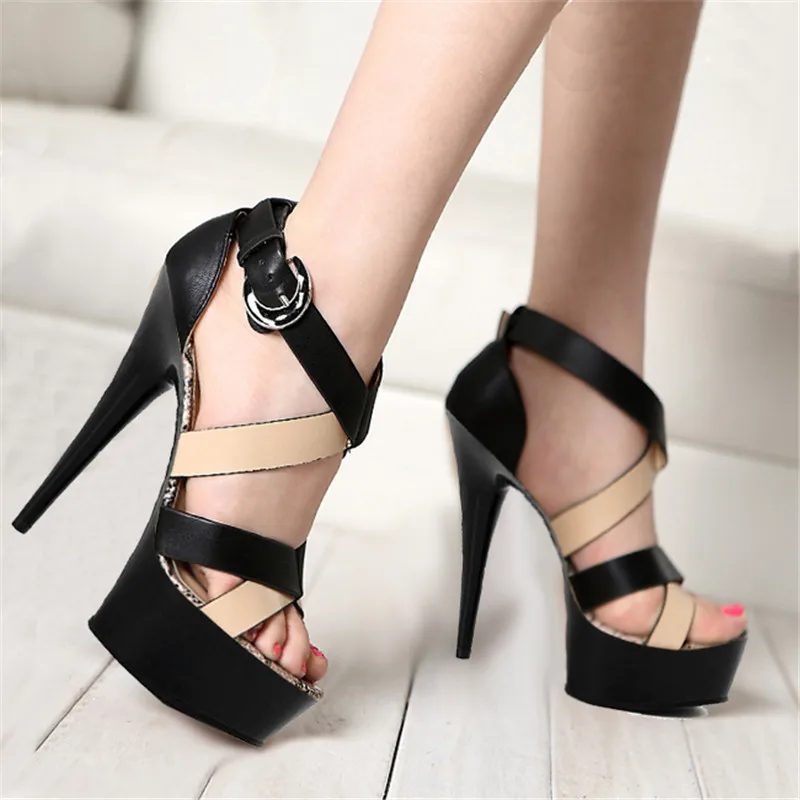

New fashion shoes in summer, high-heeled women's shoes, banquet stage performance catwalk show 15cm club high heels dance shoes