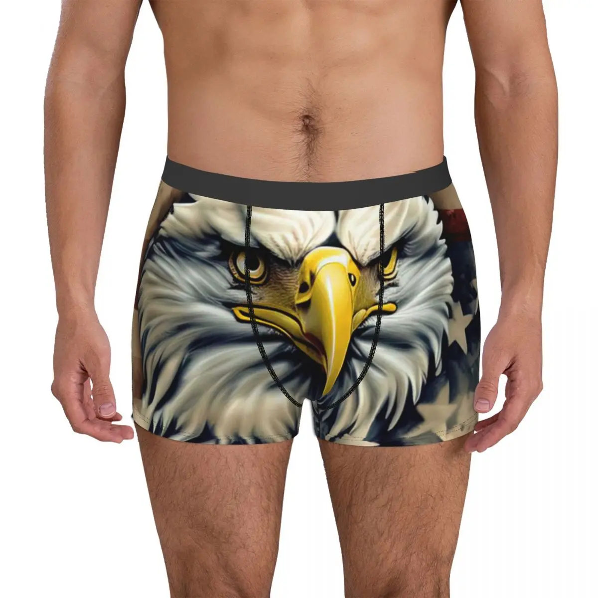 

American Bald Eagle Underpants Breathbale Panties Male Underwear Print Shorts Boxer Briefs