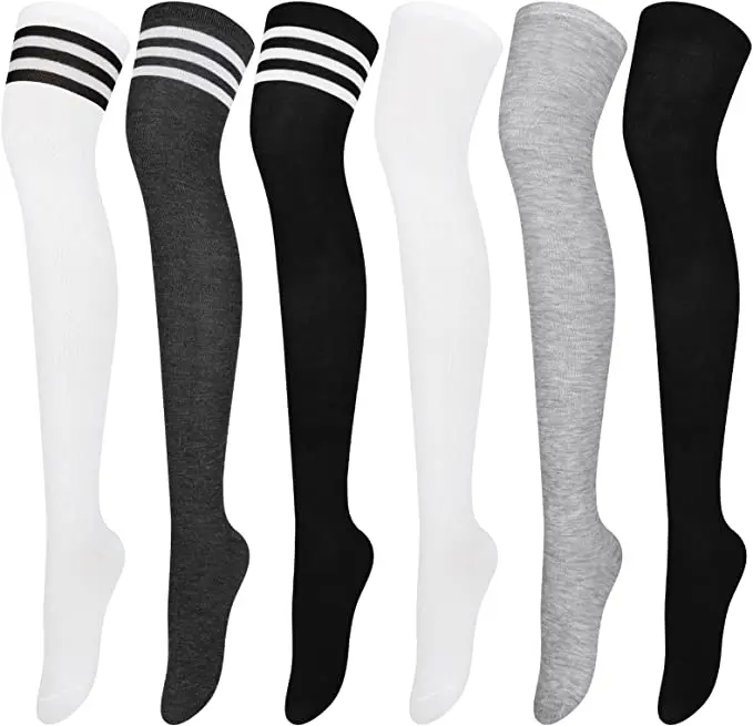 6 Pairs Over Knee Thigh Socks Knee-High Warm Stocking Women Boot Sock Leg Warmer High Socks for Daily Wear, Cosplay 
6 Pairs Over Knee Thigh Socks Knee-High Warm Stocking Women Boot Sock Leg Warmer High Socks for Daily Wear, Cosplay