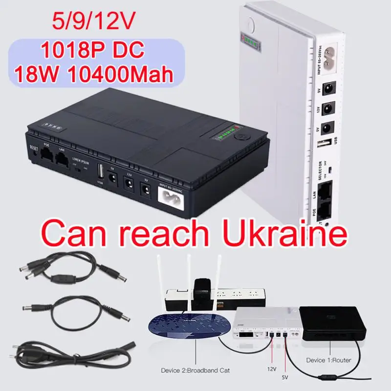 DC Power Adapter Uninterruptible Power Supply 10400/8800mAh 5-12V UPS Router Optical Cat Built-in Adapter Backup Power Supply EU
DC Power Adapter Uninterruptible Power Supply 10400/8800mAh 5-12V UPS Router Optical Cat Built-in Adapter Backup Power Supply EU