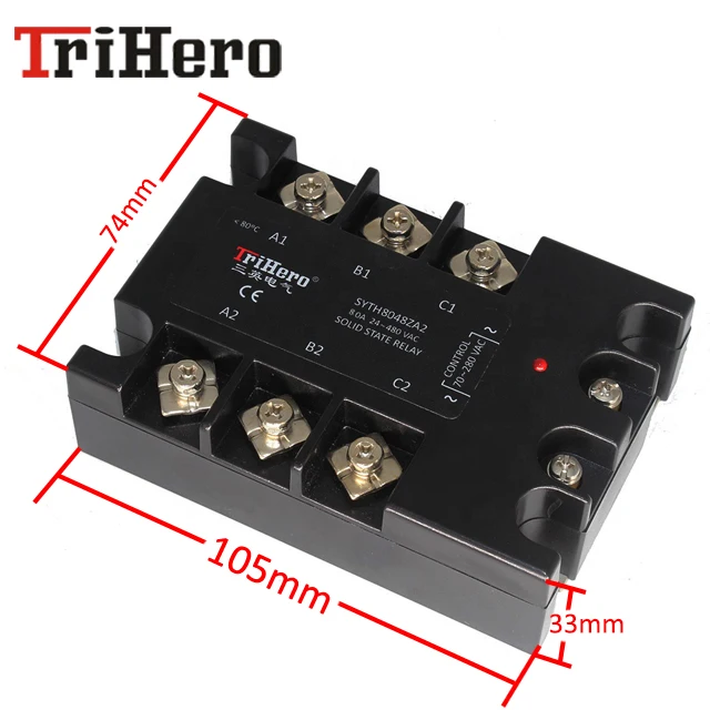 3 phase SSR Solid state relay, 3 phase SSR, 80A 3 phase ac ac SSR, SSR3-80AA, 80a SSR
3 phase SSR Solid state relay, 3 phase SSR, 80A 3 phase ac ac SSR, SSR3-80AA, 80a SSR