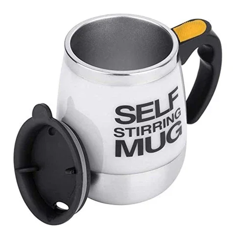 

Stainless Steel Electric Self Mixing & Spinning Coffee Mug Cup Automatic Self Stirring Home Office Travel Mixer Milk Whisk Cup