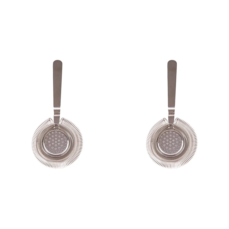 2X Cocktail Strainer Stainless Steel Bar Strainer Fits All Shakers High Quality Bar Accessories Silver
2X Cocktail Strainer Stainless Steel Bar Strainer Fits All Shakers High Quality Bar Accessories Silver