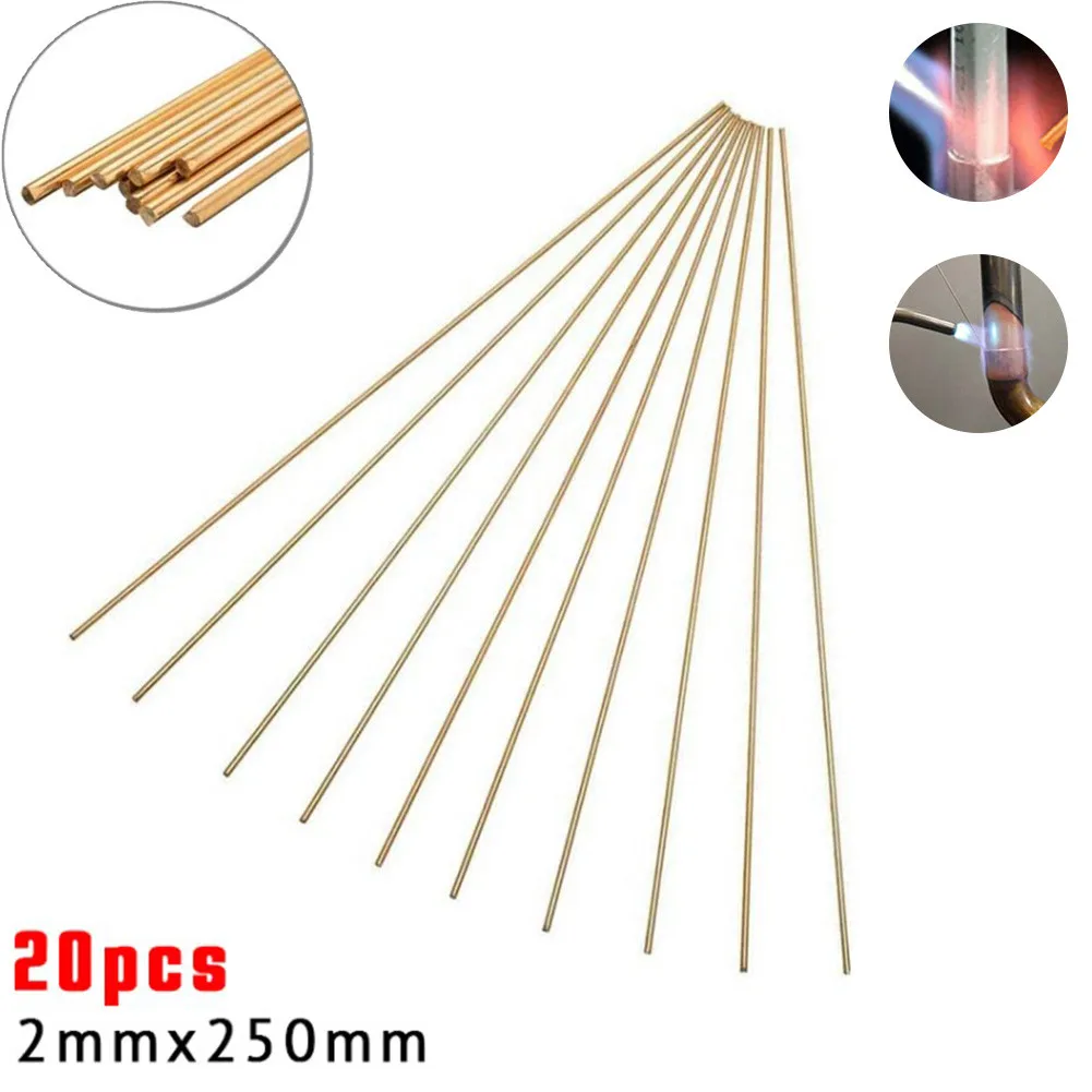 20pcs 2mm * 250mm Brass Welding Rod Low Temperature Phosphorus Copper Electrode Welding Wire Soldering Rod No Need Solder Powder
20pcs 2mm * 250mm Brass Welding Rod Low Temperature Phosphorus Copper Electrode Welding Wire Soldering Rod No Need Solder Powder