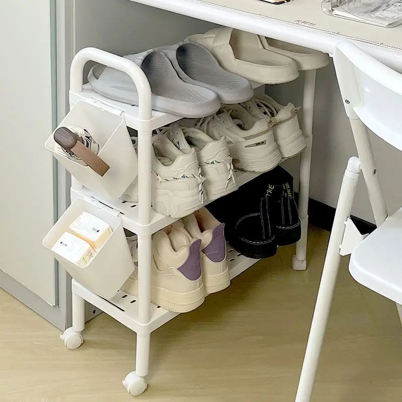 

Simple Removable Shoe Rack Home Living Room Small Shoe Cabinet Bedroom Desk Under Stationery Paper Towel Debris Storage Rack